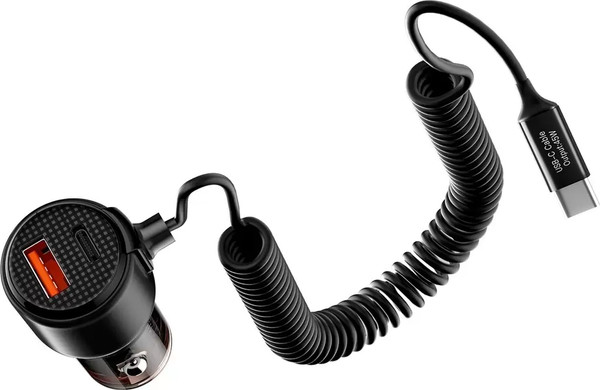 Изображение товара Зарядное устройство автомобильное XO Type-C+Type-C Cable=110W / CC59