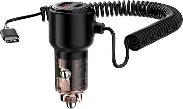 Изображение товара Зарядное устройство автомобильное XO Type-C+Type-C Cable=110W / CC59