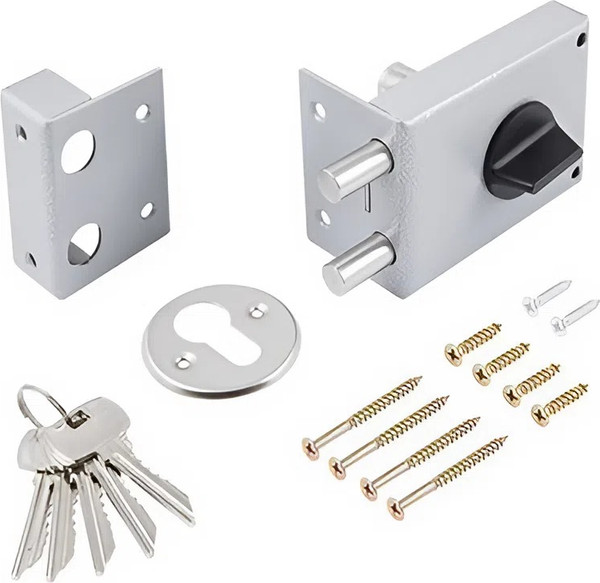 Изображение товара Замок накладной Омега ЗН1-1.2 (ГЛ) (серый)