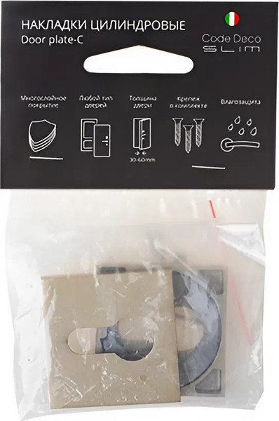 Изображение товара Накладка на цилиндр Code Deco Slim DP-C-30-GML