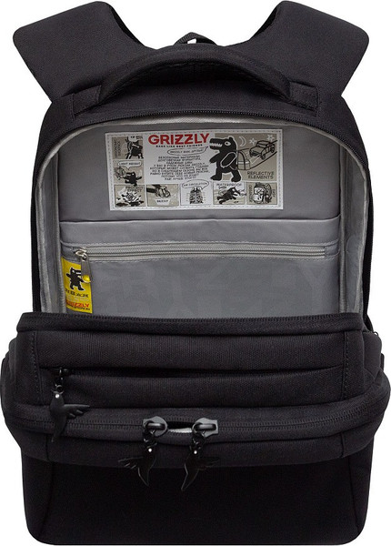 Изображение товара Школьный рюкзак Grizzly RG-566-8 (черный/розовый)