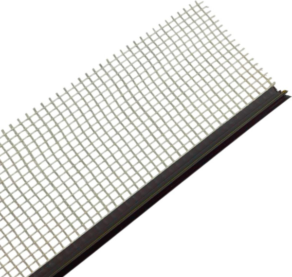 Изображение товара Профиль примыкающий оконный Profilsystems С сеткой и пыльником 6мм (2.4м, графитовый RAL 7024)