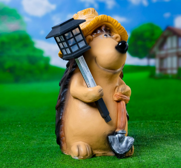 Изображение товара Садовая фигура-светильник Хорошие сувениры Ежик с фонарем / 4203377