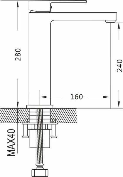Изображение товара Смеситель Shevanik S9611T (оружейная сталь)