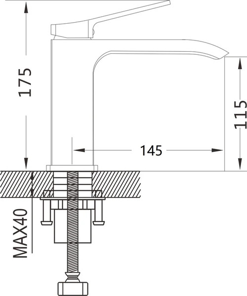 Изображение товара Смеситель Shevanik S4101G (золотой сатин)