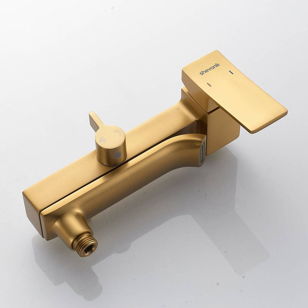 Изображение товара Душевая система со смесителем Shevanik S4036G (золотой сатин)