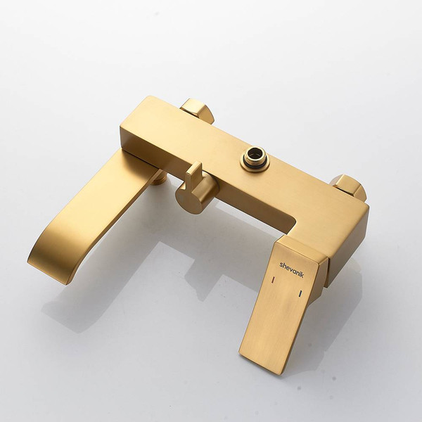 Изображение товара Душевая система со смесителем Shevanik S4036G (золотой сатин)