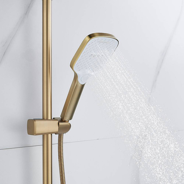 Изображение товара Душевая система со смесителем Shevanik S4036G (золотой сатин)