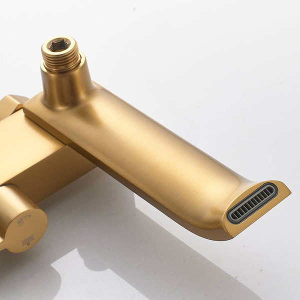 Изображение товара Душевая система со смесителем Shevanik S4036G (золотой сатин)