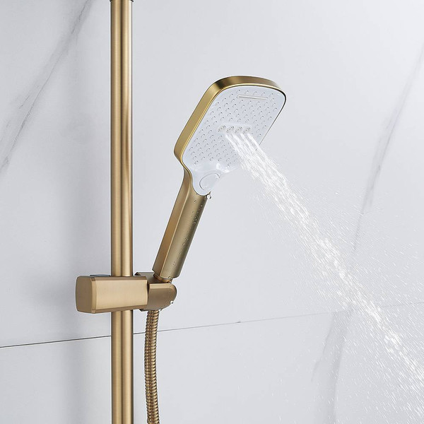 Изображение товара Душевая система со смесителем Shevanik S4036G (золотой сатин)