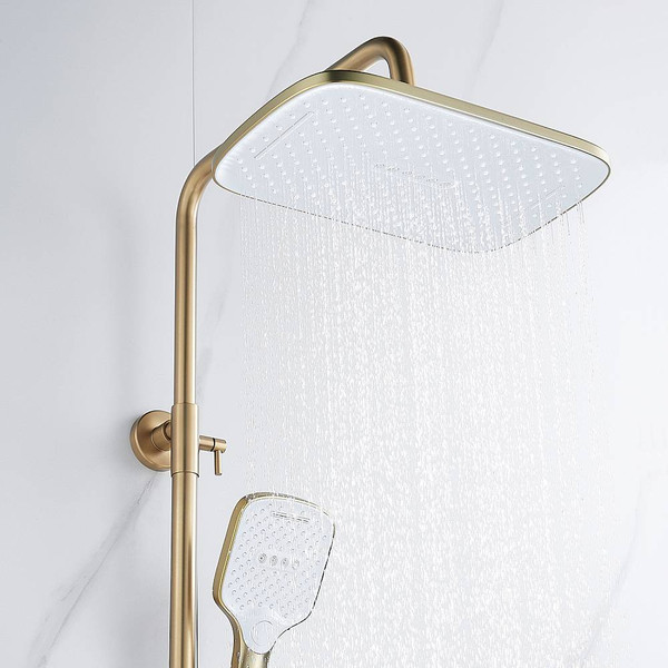 Изображение товара Душевая система со смесителем Shevanik S4036G (золотой сатин)