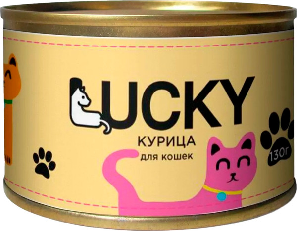 Изображение товара Влажный корм для кошек LUCKY С курицей / TUZ927 (130г)