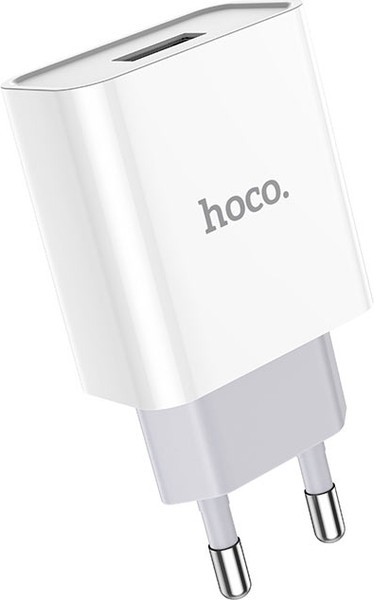 Изображение товара Зарядное устройство сетевое Hoco C81A + кабель AM-microBM (1м, белый)