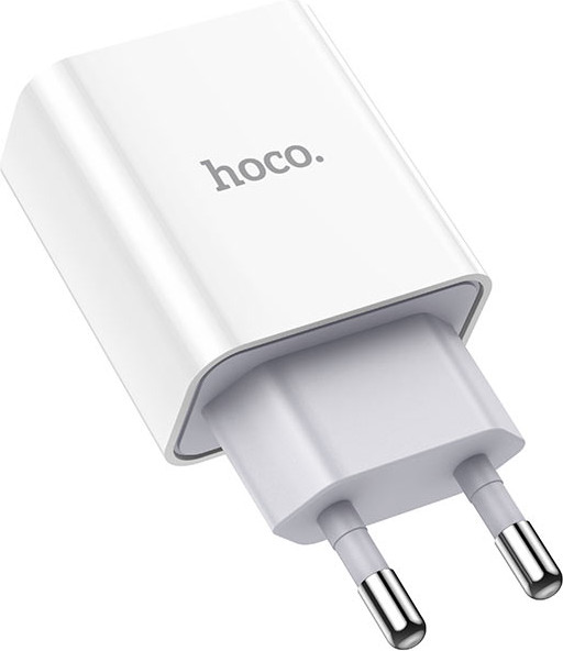 Изображение товара Зарядное устройство сетевое Hoco C81A + кабель AM-microBM (1м, белый)