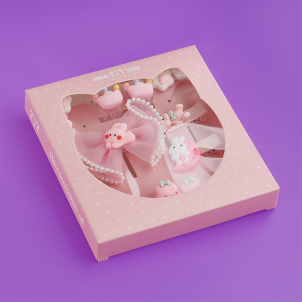 Изображение товара Комплект аксессуаров для волос Meshu MS_60613 (11пр, светло-розовый)