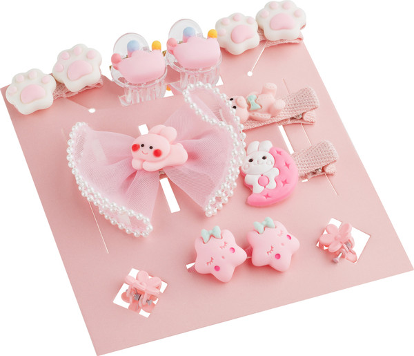 Изображение товара Комплект аксессуаров для волос Meshu MS_60613 (11пр, светло-розовый)