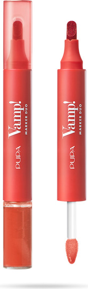 Изображение товара Блеск для губ Pupa Vamp! Marker Duo Lip Marker+Lip Gloss тон 003