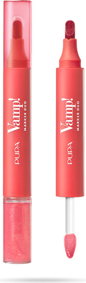 Изображение товара Блеск для губ Pupa Vamp! Marker Duo Lip Marker+Lip Gloss тон 004