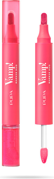 Изображение товара Блеск для губ Pupa Vamp! Marker Duo Lip Marker+Lip Gloss тон 006