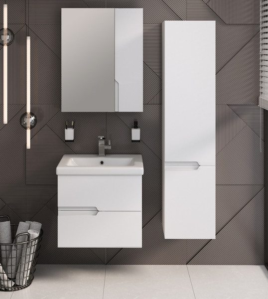 Изображение товара Тумба с умывальником Runo Стокгольм 60 + Como 60 (подвесная)