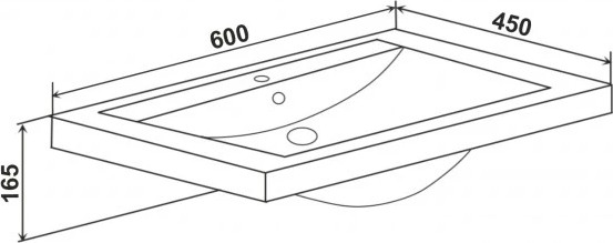 Изображение товара Тумба с умывальником Runo Стокгольм 60 + Como 60 (подвесная)