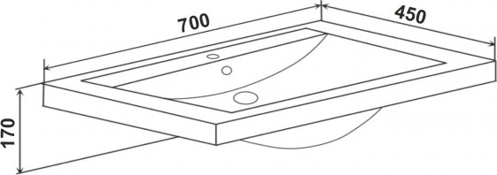 Изображение товара Тумба с умывальником Runo Стокгольм 70 + Como 70 (подвесная)