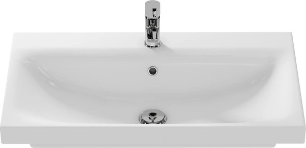 Изображение товара Тумба с умывальником Runo Афина 80 + Moduo 80 (напольная, белый)