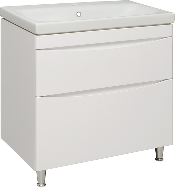 Изображение товара Тумба с умывальником Runo Афина 80 + Moduo 80 (напольная, белый)