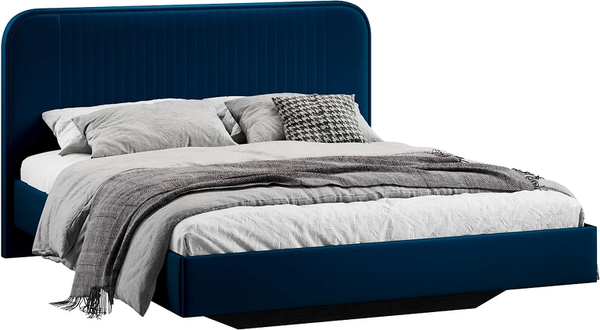 Изображение товара Полуторная кровать ТриЯ Тиффани Тип 1 140x200 (велюр Confetti Blue)