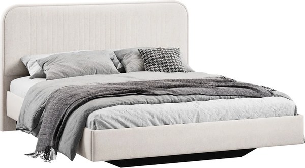 Изображение товара Двуспальная кровать ТриЯ Тиффани Тип 1 140x200 (велюр бежевый)
