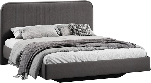 Изображение товара Двуспальная кровать ТриЯ Тиффани Тип 1 140x200 (велюр графит)