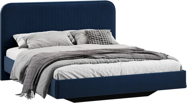 Изображение товара Полуторная кровать ТриЯ Тиффани Тип 1 140x200 (микровелюр Wellmart Blue)