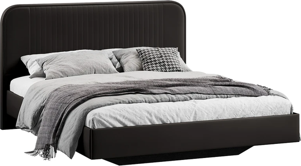 Изображение товара Двуспальная кровать ТриЯ Тиффани Тип 1 160x200 (велюр Confetti Stone)