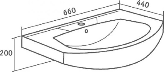 Изображение товара Тумба с умывальником Runo Неаполь 65 + Элеганс 65 (напольная, белый)