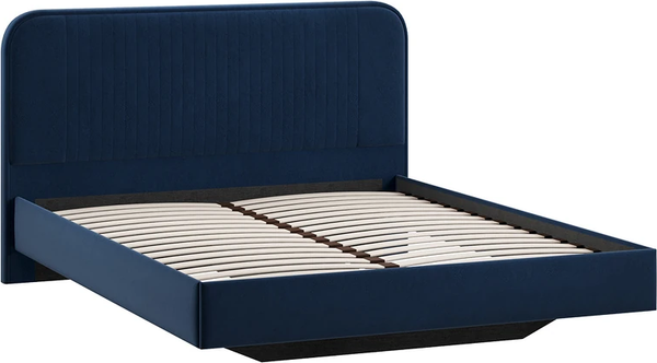 Изображение товара Двуспальная кровать ТриЯ Тиффани Тип 1 160x200 (микровелюр Wellmart Blue)