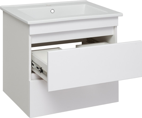 Изображение товара Тумба с умывальником Runo Манхэттен 65 + Оскар 65 (подвесная, белый)