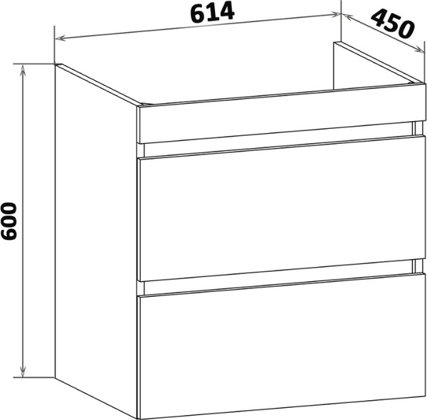 Изображение товара Тумба с умывальником Runo Манхэттен 65 + Оскар 65 (подвесная, белый)