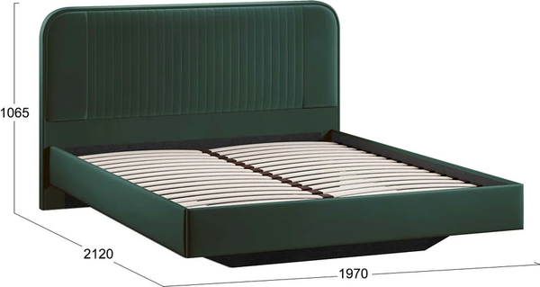 Изображение товара Двуспальная кровать ТриЯ Тиффани Тип 1 180x200 (велюр Confetti Deep forest)