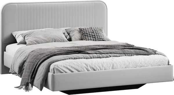 Изображение товара Двуспальная кровать ТриЯ Тиффани Тип 1 180x200 (велюр Confetti Silver)