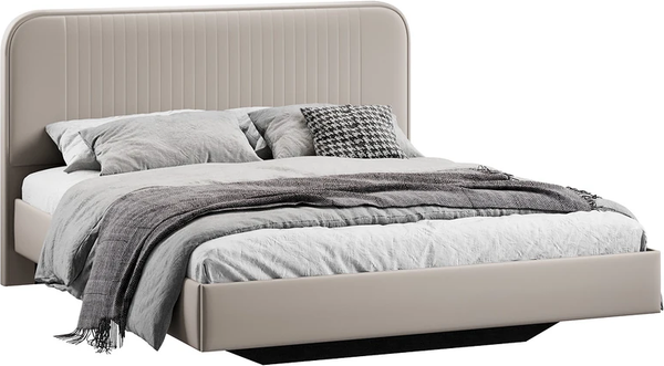 Изображение товара Двуспальная кровать ТриЯ Тиффани Тип 1 180x200 (велюр Confetti Smoke)