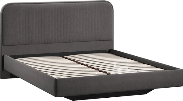 Изображение товара Двуспальная кровать ТриЯ Тиффани Тип 1 180x200 (велюр графит)