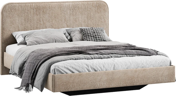 Изображение товара Каркас кровати ТриЯ Тиффани Тип 1 160x200 (микровелюр Wellmart Dark Beige)