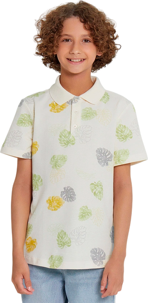 Изображение товара Футболка детская Mark Formelle 113430/1 (р.122-60, тропические листья на молочном)