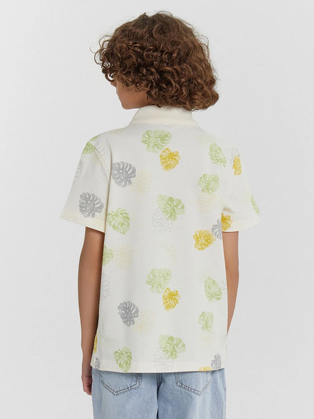Изображение товара Футболка детская Mark Formelle 113430/1 (р.164-84, тропические листья на молочном)
