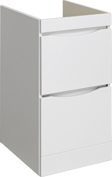 Изображение товара Тумба с умывальником Runo Орион 45 2 ящика + Гамма 105 лайт с левым крылом (напольная, белый)