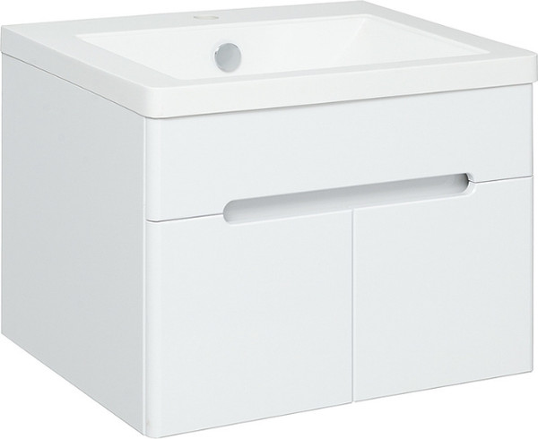 Изображение товара Тумба с умывальником Runo Парма 60 2 двери + Omega 60 (подвесная)