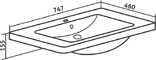 Изображение товара Тумба с умывальником Runo Парма 75 3 двери + Omega 75 (подвесная)