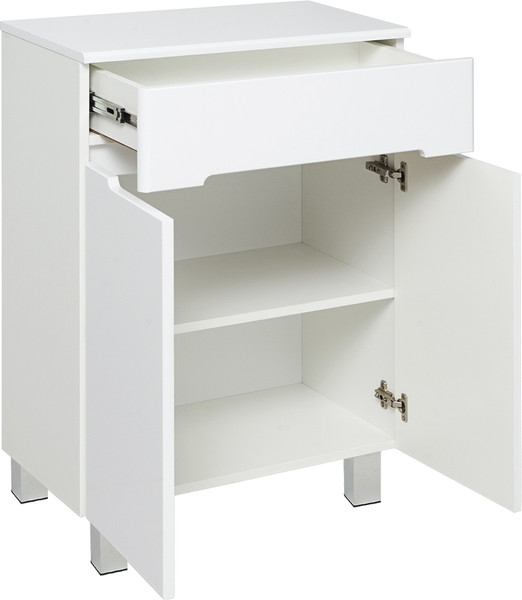 Изображение товара Тумба с умывальником Runo Парма 60 2 двери + Omega 60 (напольная)