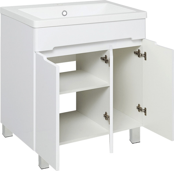 Изображение товара Тумба с умывальником Runo Парма 75 3 двери + Omega 75 (напольная)