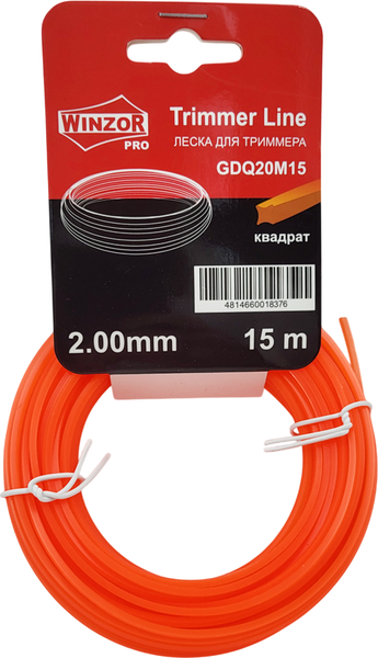 Изображение товара Леска для триммера Winzor Pro 2мм квадрат / GDQ20M15 (15м)